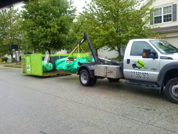 Bagsters fitting inside dumpster rental